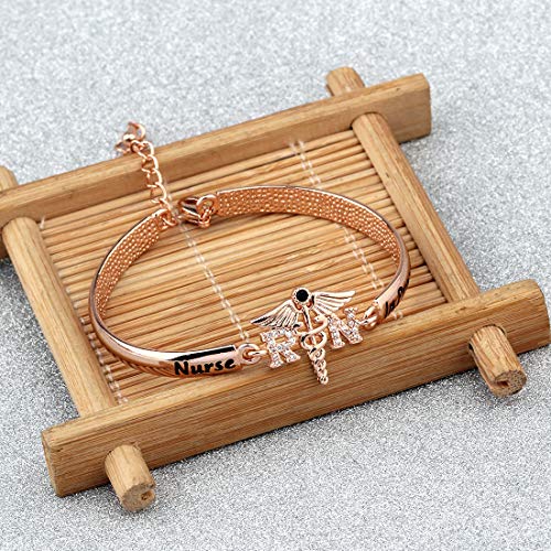 Image of CHOORO Nurse in Progress Student Nurse Zircon Bracelet Nursing Student Jewelry Future Nurse Gift Nurse Graduation Jewelry