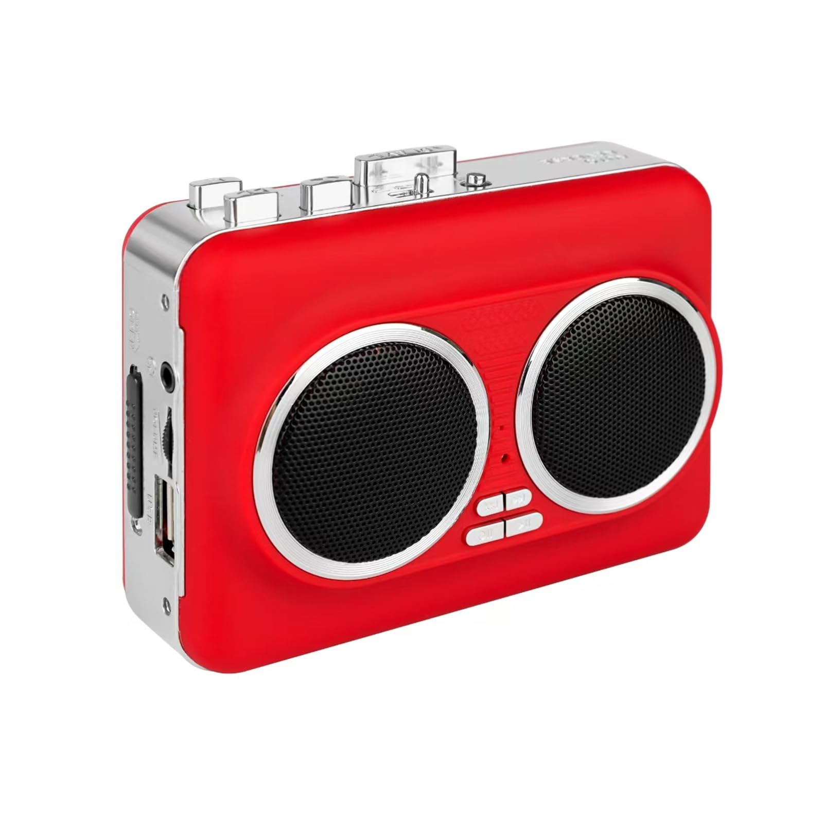 Cassette Tape Player Portable, Cassette Recorder, Stereo Dual Channel with 3.5mm Standard Headphones, WalkmanCassette Player, USB Drive Tape to MP3 Converter Clear Sound Quality (Red)-image-25