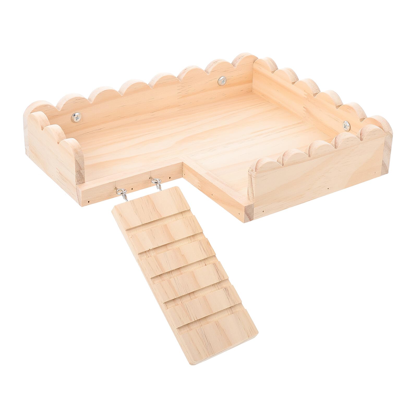 SHINEOFI Plateforme en Bois pour Hamster Échelle, Jouet D’Escalade pour Cage, Grosse Taille, Matériau Solide, Accessoire de Jeu pour Petits Animaux de Compagnie, Adapté aux Hamsters