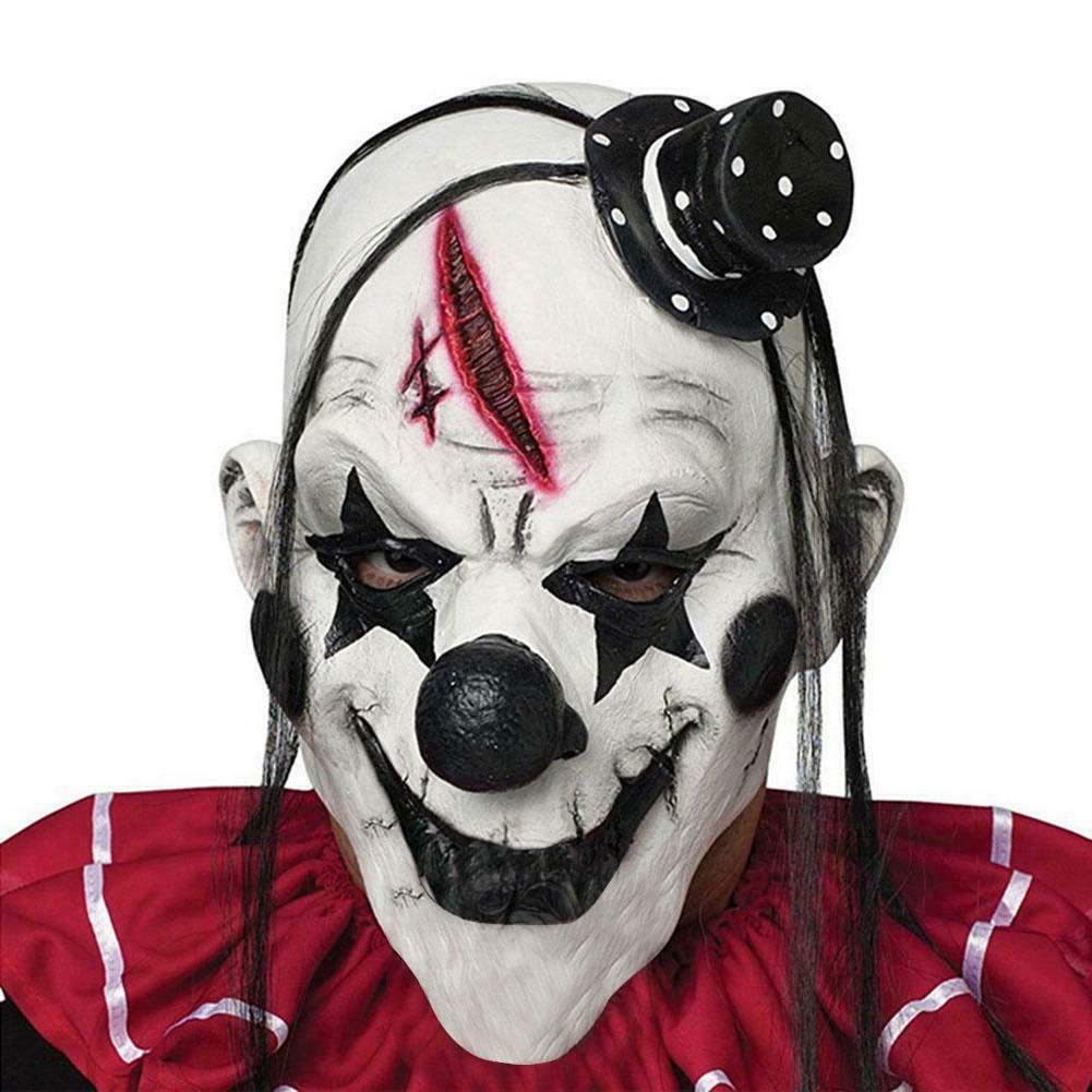 Halloweenmaske Devil Clown Horror Mask, Unisex Latex Full Head Mask for Theme Parties Carnivals, Fancy Dress, Celebrations - Image 3