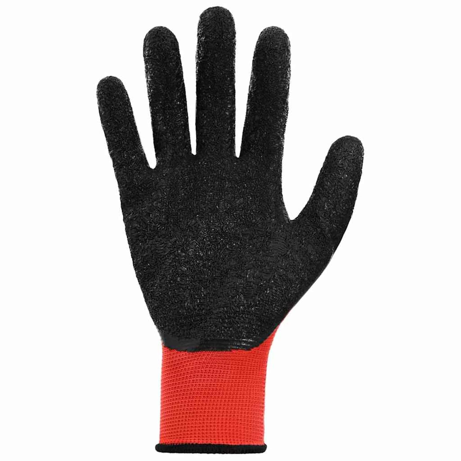Homgoday Arbeitshandschuhe 24 pcs Rot und Schwarz 10 / XL Arbeitshandschuhe Model42020697