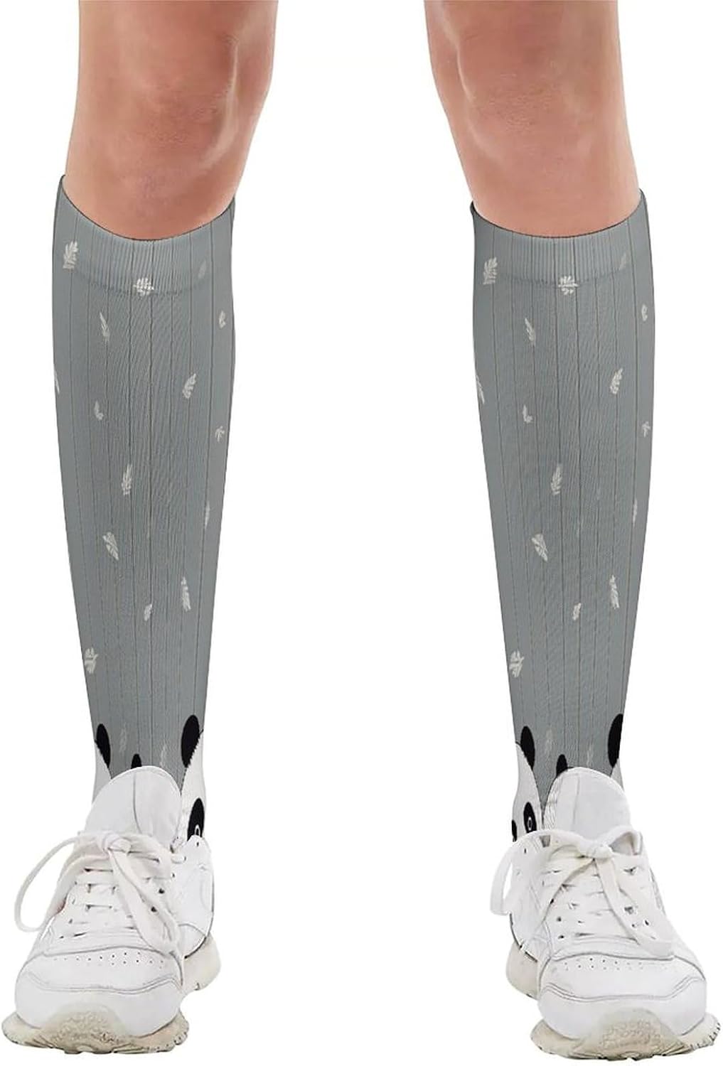 Funny Baby Panda Compression Sock Circulation Support Socks Lightweight Knee High Tube Sock Over-The-Calf Sock for Adult
