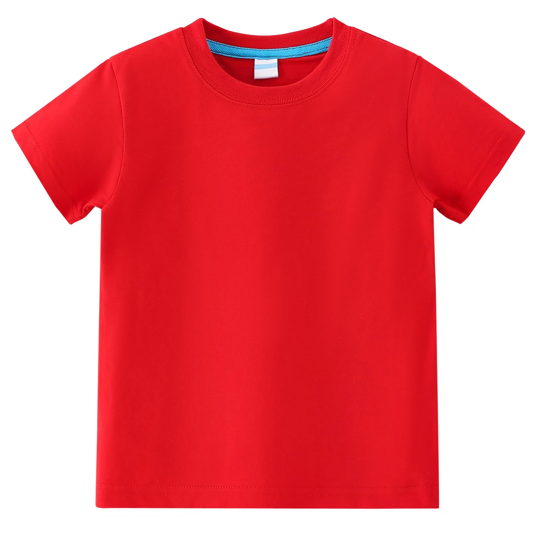 AIWUHE Toddler T Shirts Cotton Summer Tshirts Boys Girls Basic Tee Undershirts Short Sleeve Clothes Crew Neck Shirts 2-7Y