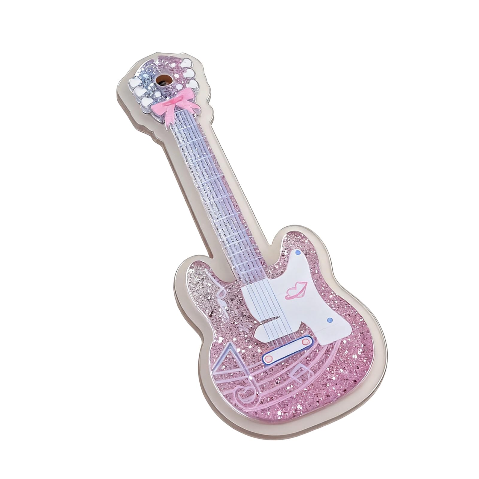 YUXITA Creative Guitar Shaped Hair Clip Acrylic Stylish Hair Accessory Fashionable Hairpin For Music Lover Lightweight