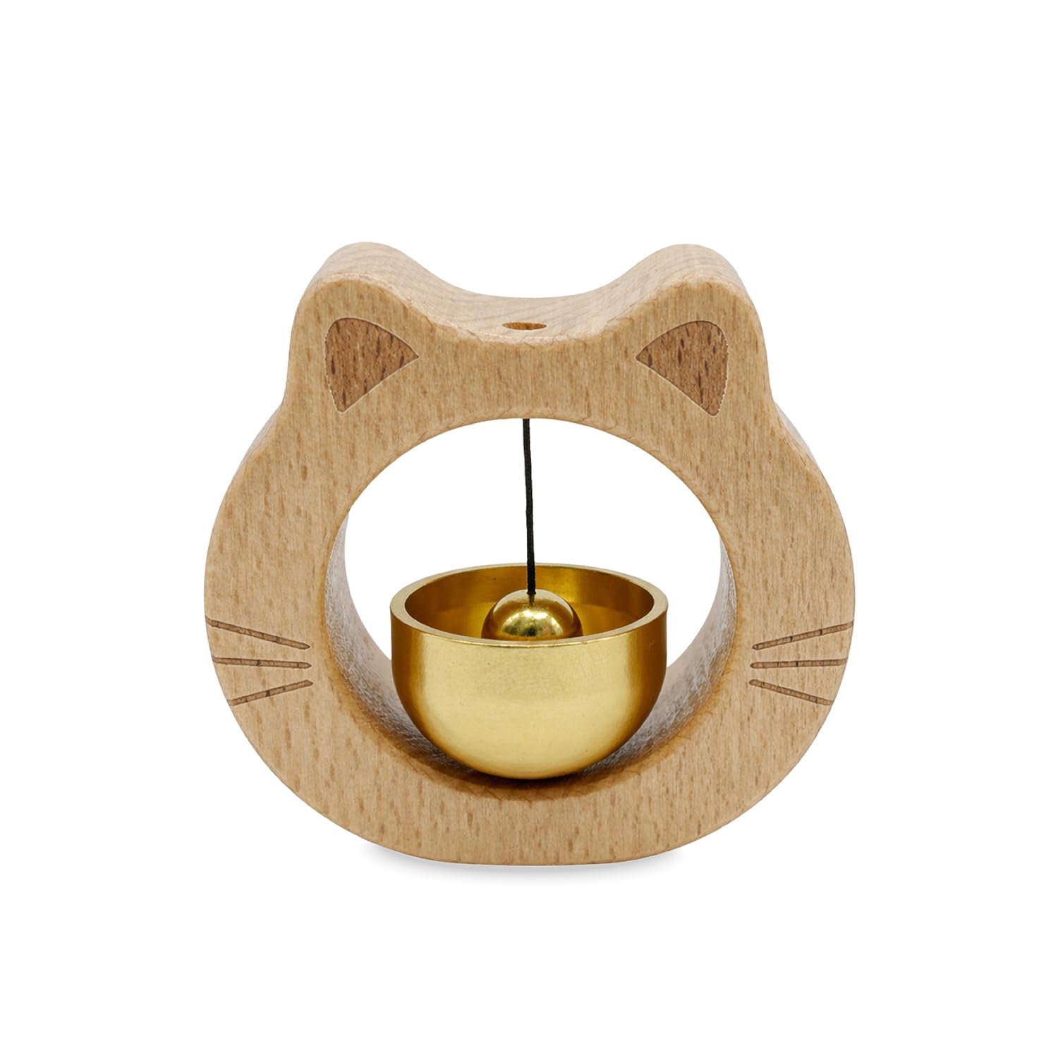 Amazon.co.jp: YUY ドアベル 猫 玄関 鈴 マグネット 木製 引き戸 防犯
