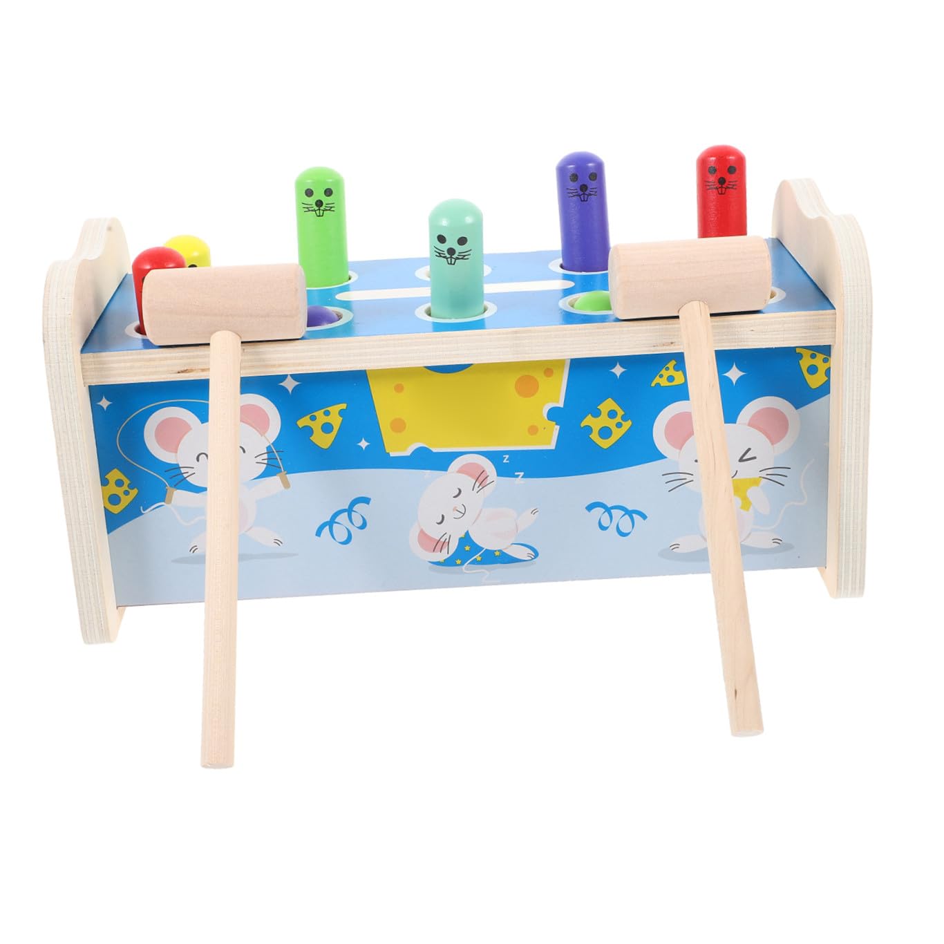BESPORTBLE Marteau Jouet en Plastique pour Garçon et Filles 6pcs Ventouses, Développe Coordination Main-œil et Soutien Entraînement Réaction pour