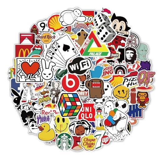Marca de Moda Pegatinas, Pegatinas 100 PCS, Impermeable Vinilo Pegatinas Paquete, Patinetas, Coches, Bicicletas, Guitarras, Cascos y Grafitis