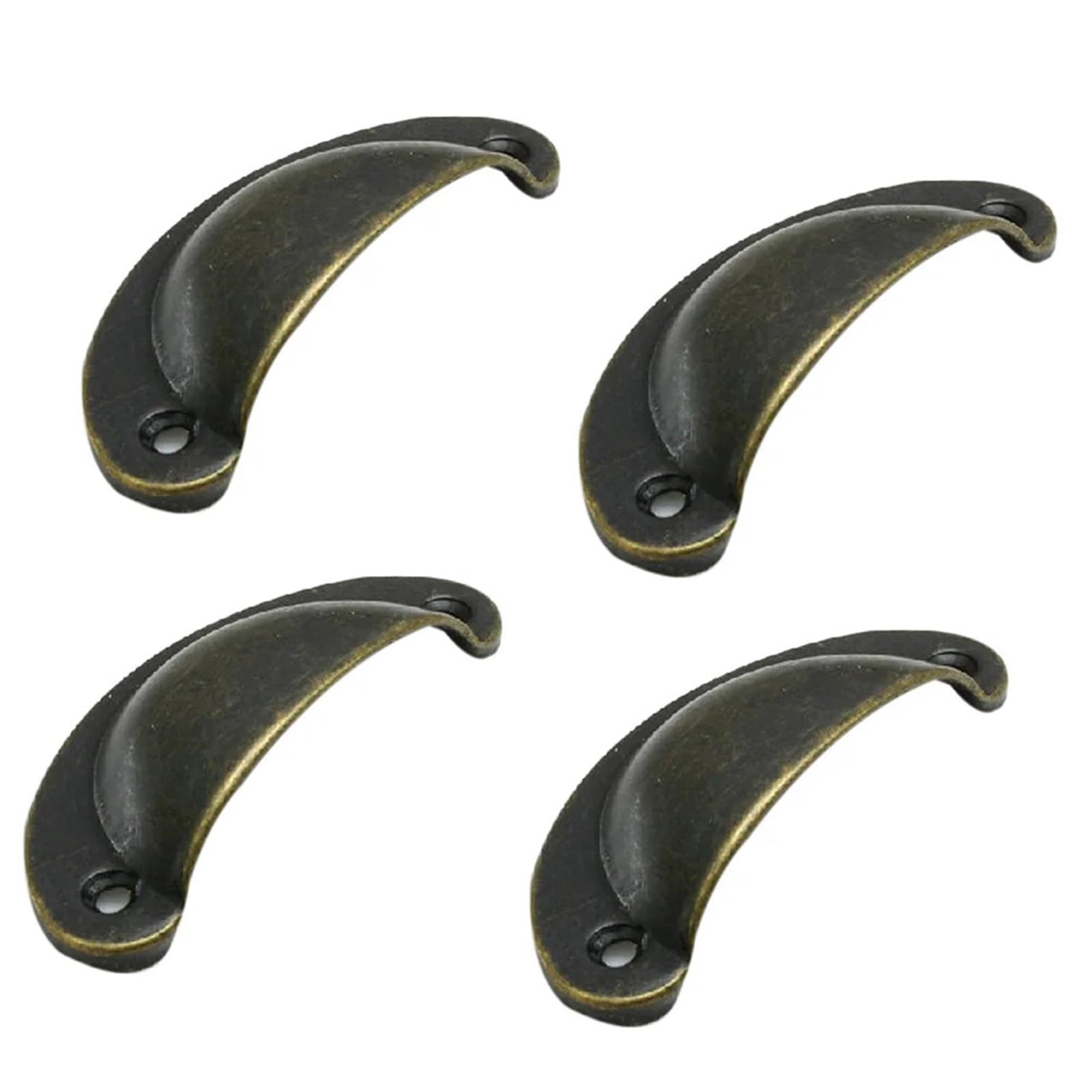 ZHSOAO 4 Pcs Semicircle Door Knob Vintage Pull Drawer Knobs Handle Iron Shell for Cabinet Cupboard(Color 1)