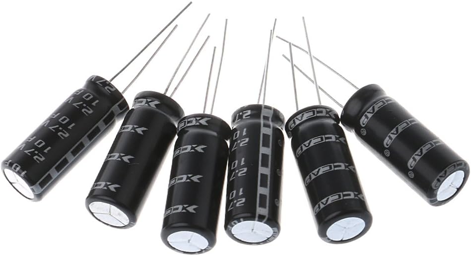 6X 2.7V 10F Cylindrical Ultra Super Farad Capacitor High Power Supercap 10x26mm