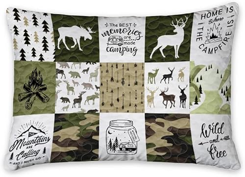 Miniatura 3 de Colcha para cámper tamaño Queen  Juego de edredón de camuflaje con el mejor recuerdo hecho en camping, ropa de cama para clima frío, edredón de