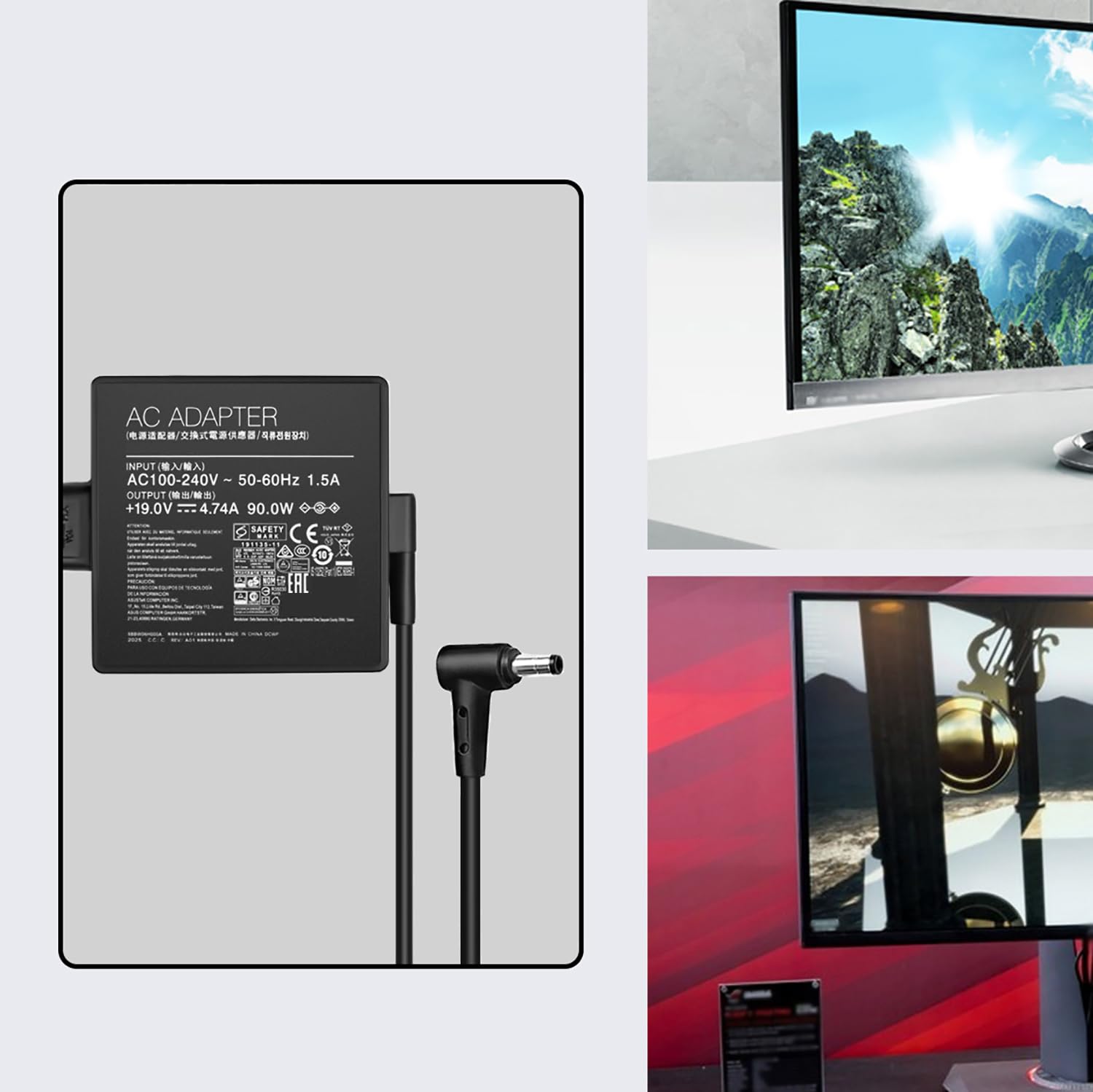 Amazon.com: 90W Charger Compatible with Asus Monitor Power Cord