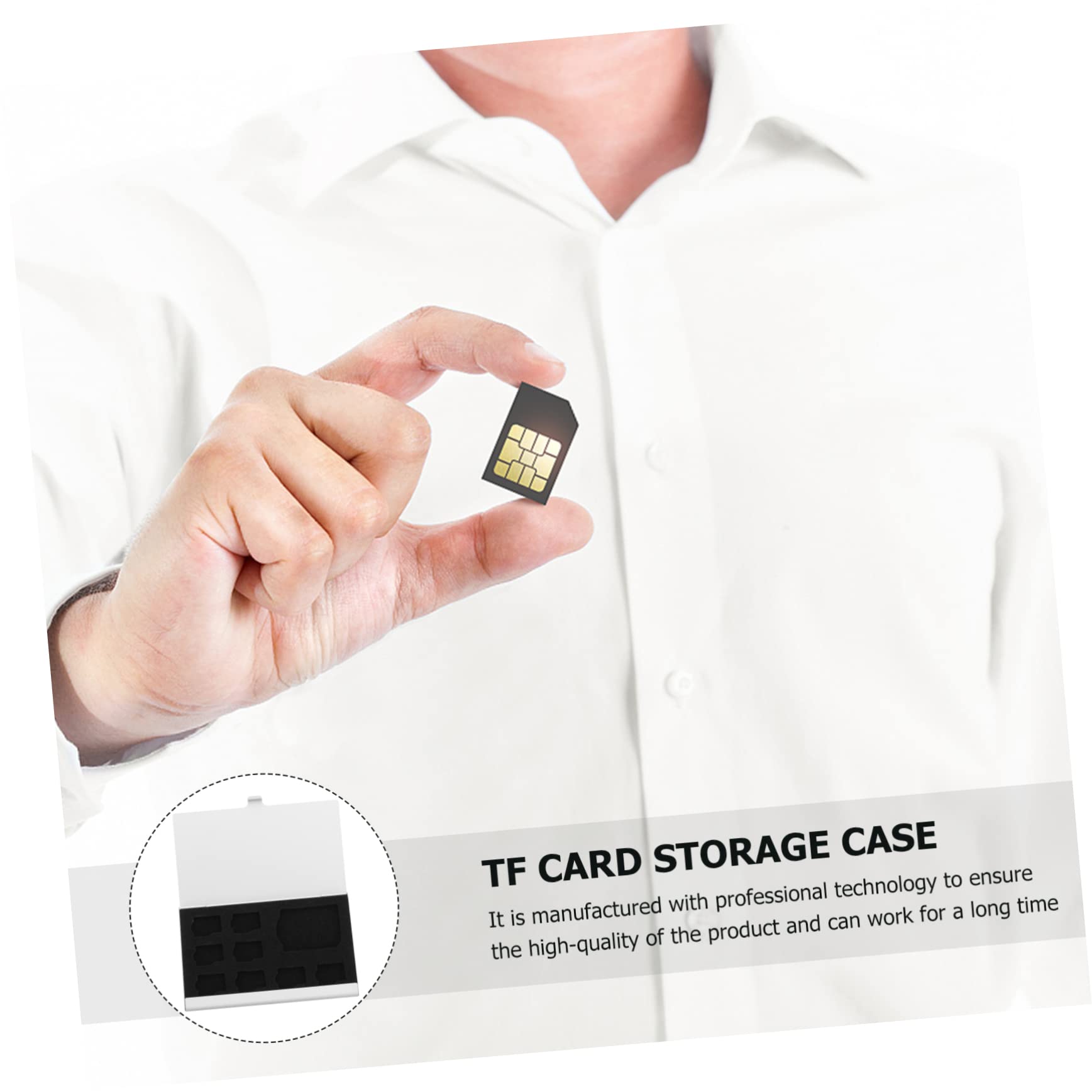 Mipcase Aluminum Alloy Memory Card Storage Case Static Data Container for Cards Compact and Portable Design for Organizing and Protecting