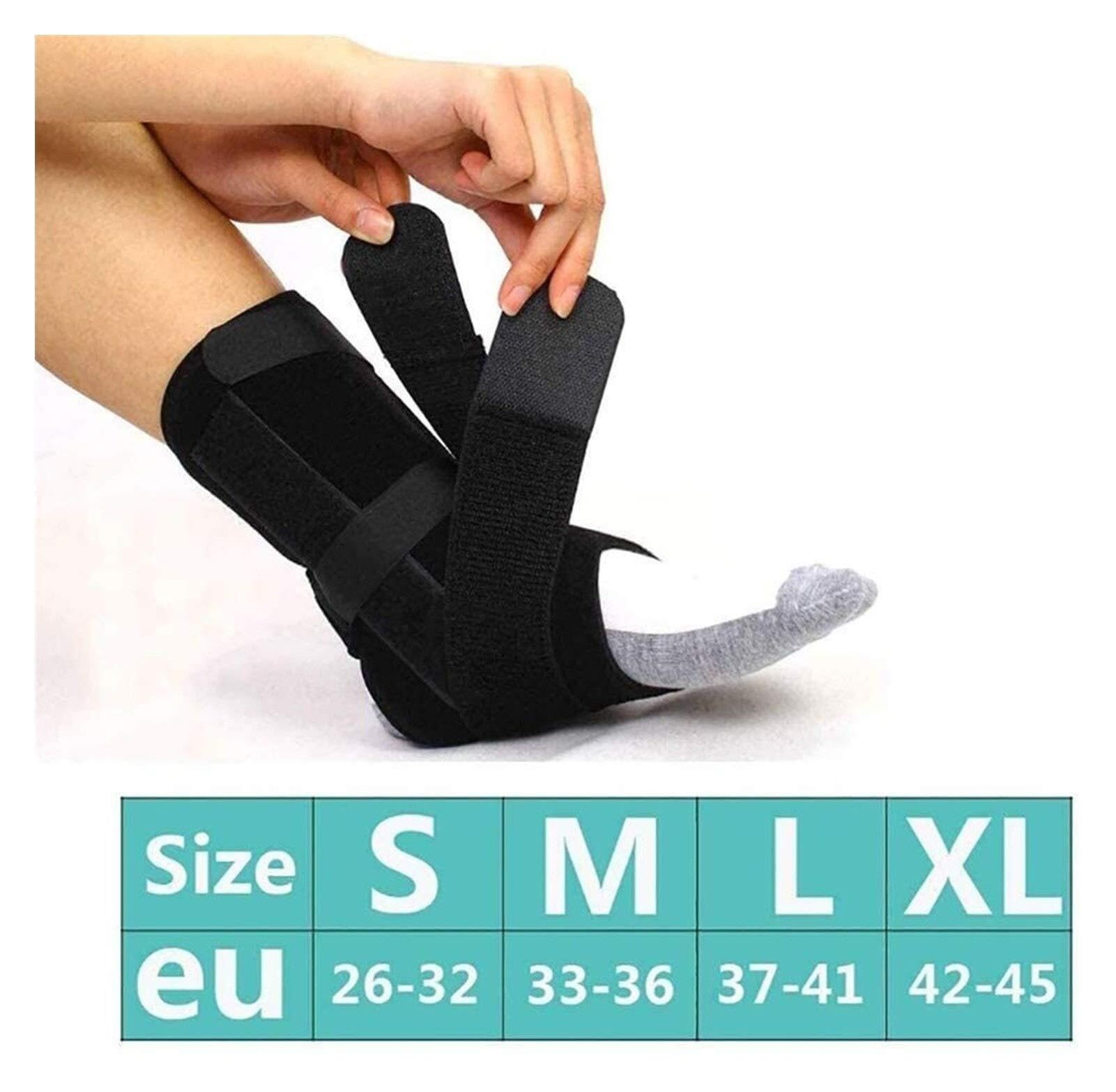 Cómoda férula for fascitis plantar, órtesis de tobillo y pie for aliviar la fascitis plantar, la tendinitis de Aquiles, el dolor de talón y tobillo(S)