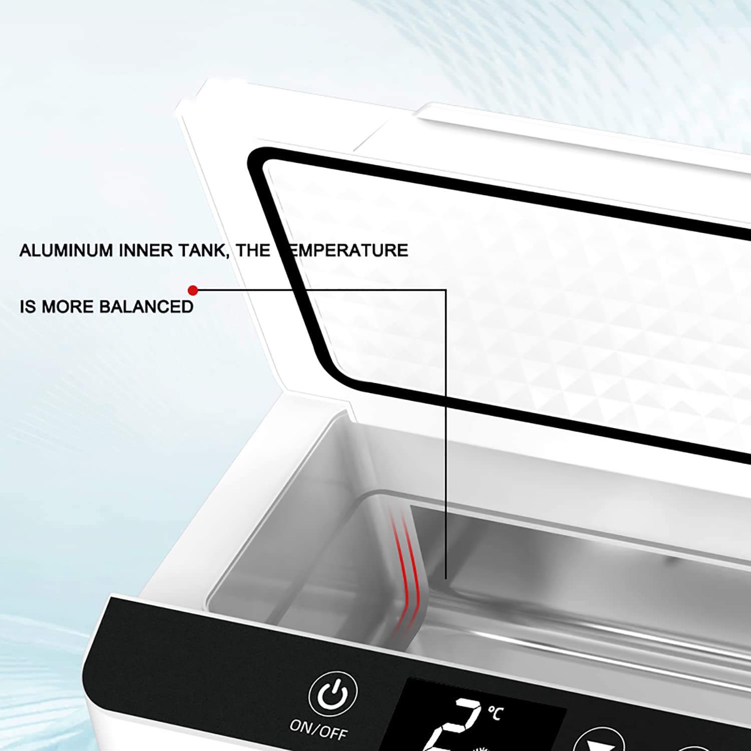 Custodia da viaggio per dispositivo di raffreddamento per insulina, custodia refrigerata per dispositivo di raffreddamento per insulina, grande capacità a doppio strato, display a LED 2 ~ 8 °