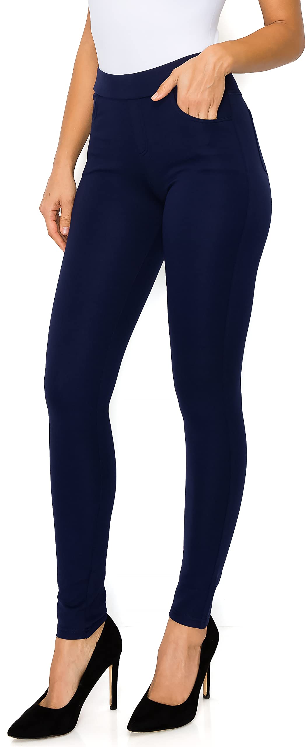 Prolific Health Women’s Ponte Pull-On Dress Pants – Slim, Flared & Straight Leg Work Pants for Teachers & Office