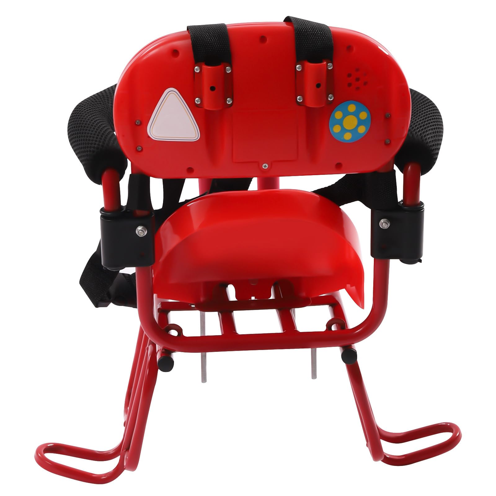 Seggiolino per bicicletta per bambini da 6 mesi a 6 anni, sicurezza per bambini, per adulti, sicurezza per bambini, con pedale e guardrail (rosso)