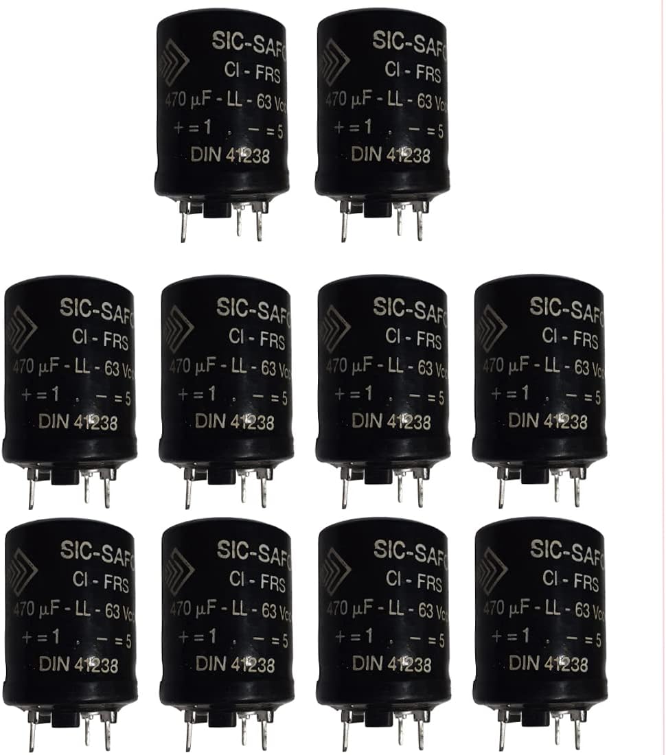 MELODY"S HOBBY CENTRE 470 mfd, 63V. Electrolytic Capacitor. Set of 10 pcs
