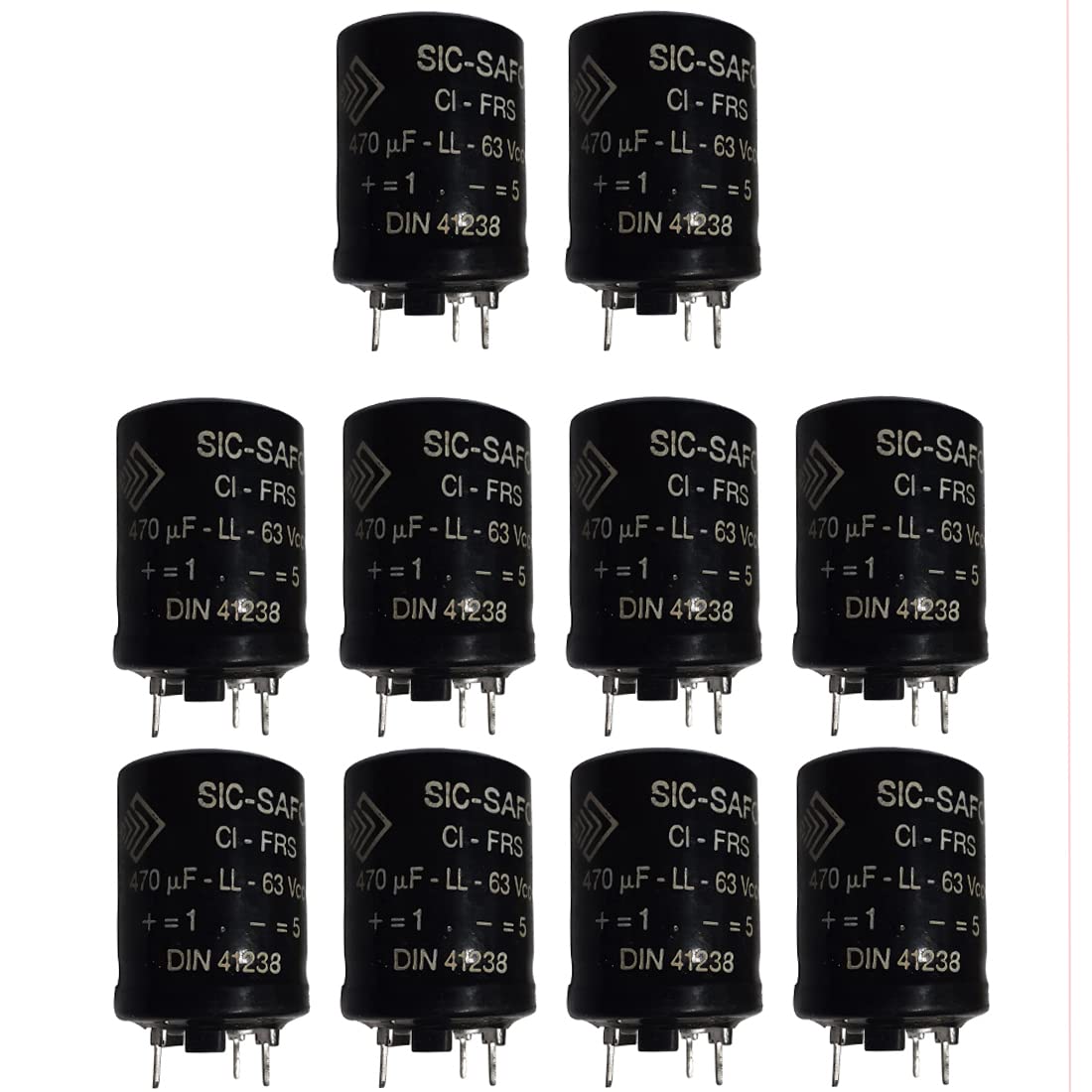 MELODY"S HOBBY CENTRE 470 mfd, 63V. Electrolytic Capacitor. Set of 10 pcs