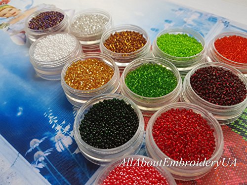 Bead Embroidery Kit, Lady In Red, Needlepoint, Princess, Handcraft, Tapestry, Beaded Cross Stitch, Kit. Beading Pattern #TOP4