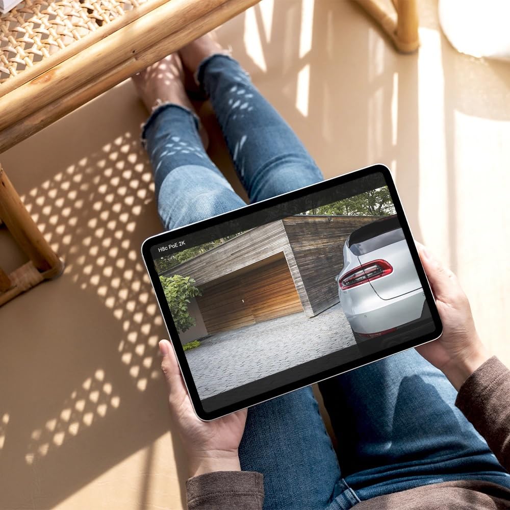 EZVIZ H8c Poe 2K Cámara de Seguridad WiFi para Exteriores Panorámica 350º Visión Nocturna