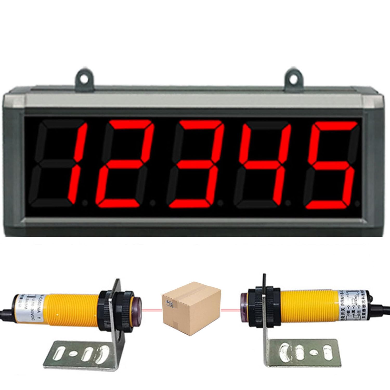 Compteur industriel de pièces LED et capteur d'affichage de 3 pouces robuste