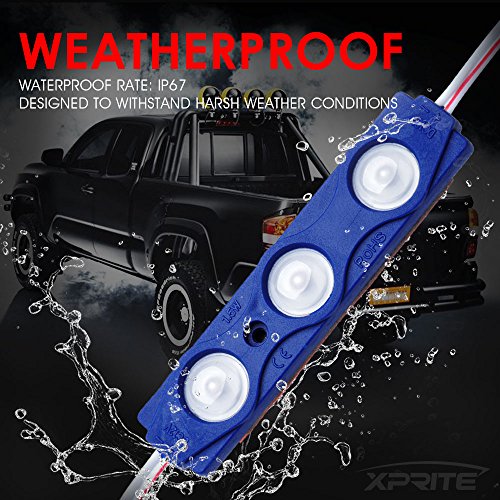 Image of Xprite Blue 8 PCS Truck Pickup Bed Light Kit, 24 Led Cargo Rock Lighting