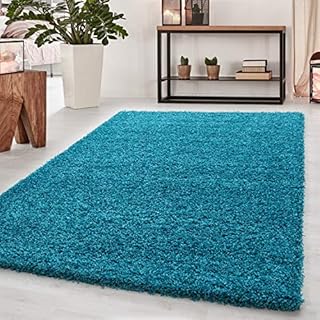 Abaseen Small Large Shaggy Modern Rug in 12 Different Colour and 4 Different Sizes (Dark grey, 160x230 cm )