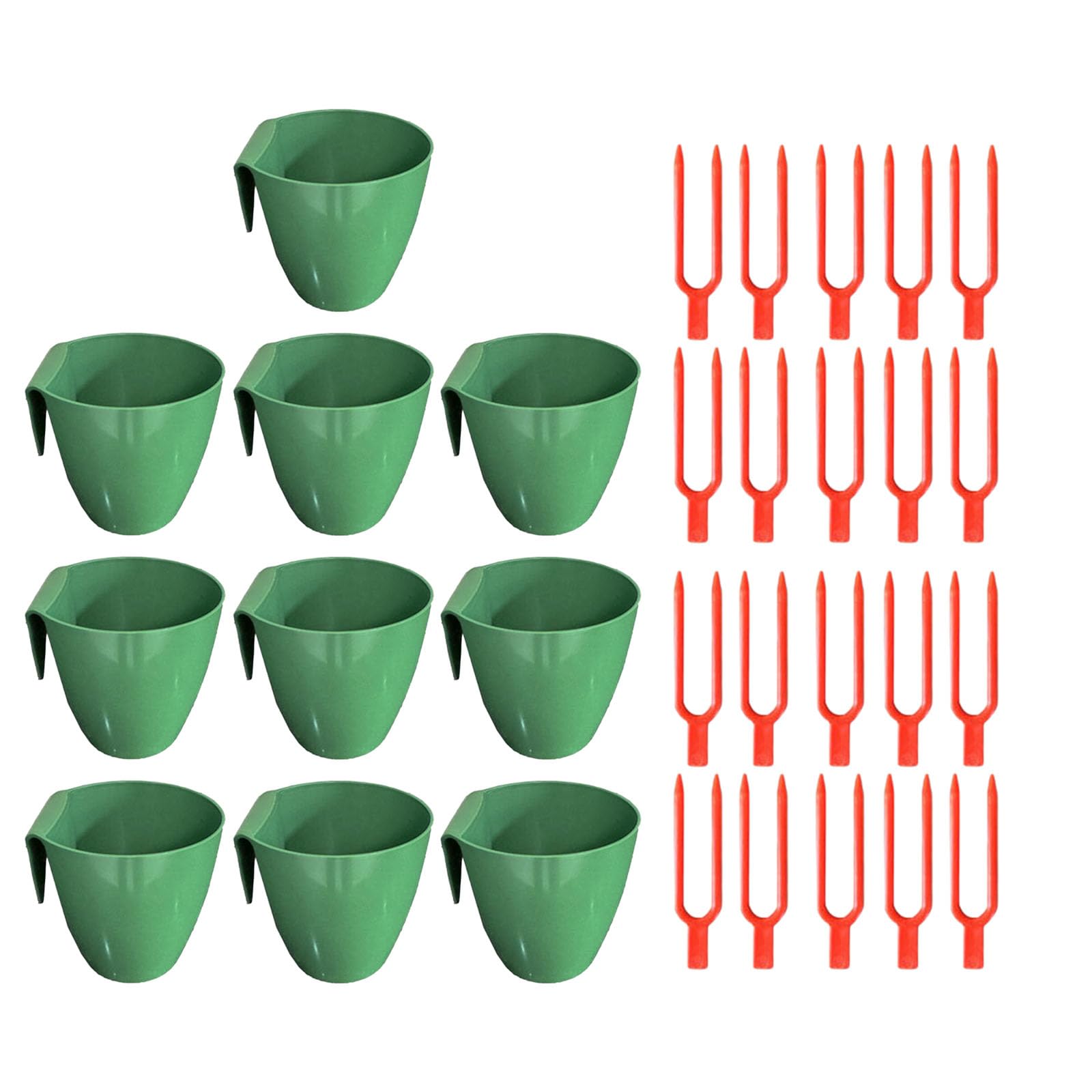 Strawberry Root Propagation Kit with Forks, Side‑Hanging Breathable Seedling Pots, Strawberry Propagation Cups, Multifunctional Plant Kit for Indoor Outdoor Transplanting Gardening