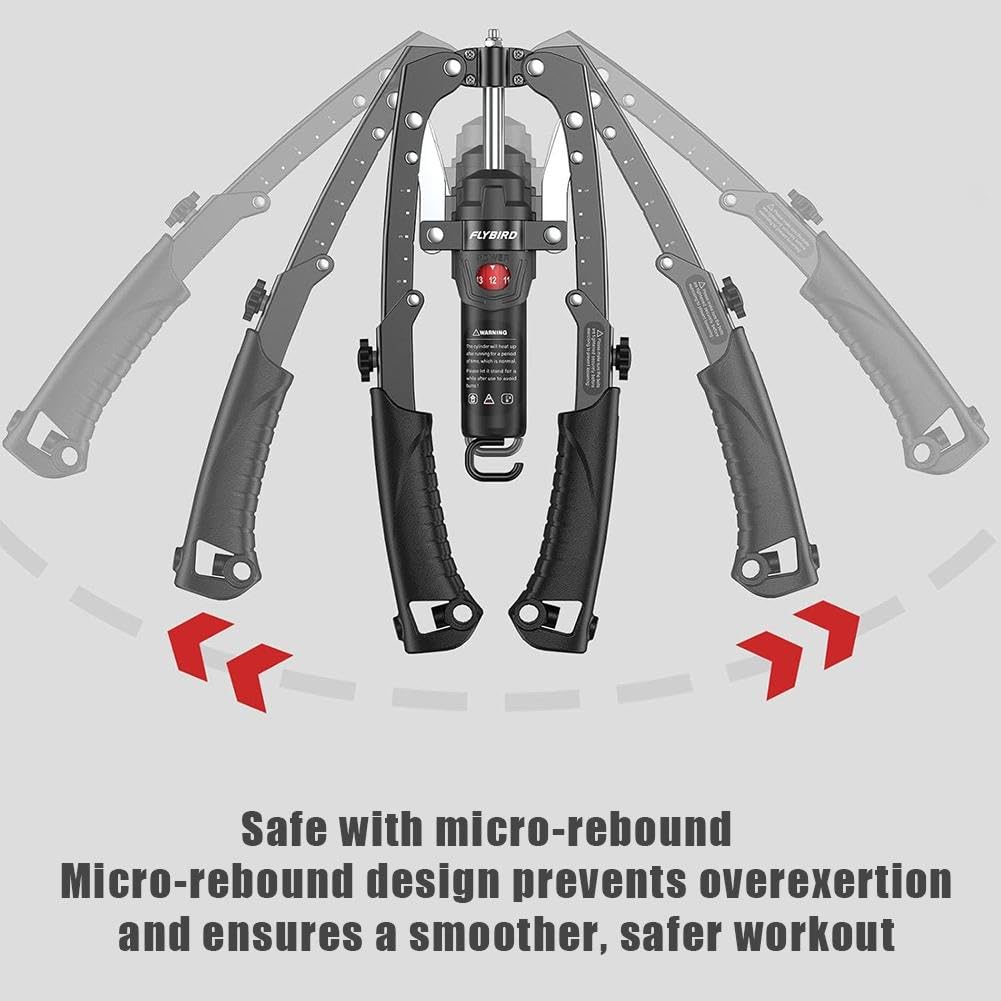Hydrauliczny wałek do kół Ab z 15-stopniową regulacją (10 – 199 kg) – sprzęt do domowej siłowni 3 w 1, do treningu całego ciała, brzucha, ramienia klatki piersiowej i elastycznych taśm, treningu