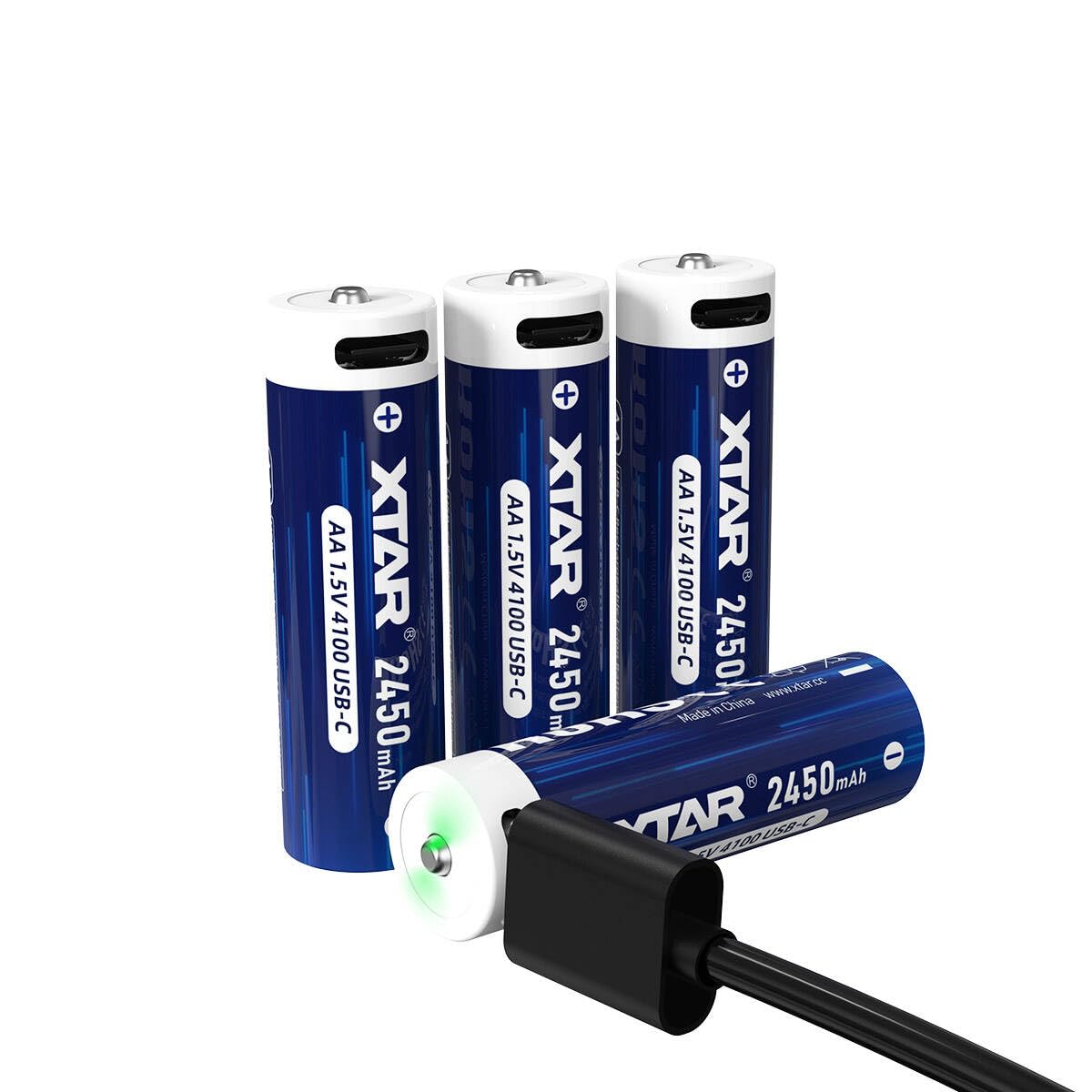 XTAR 1.5V AA充電池4100mWh高容量 USB-C充電式単3リチウム電池