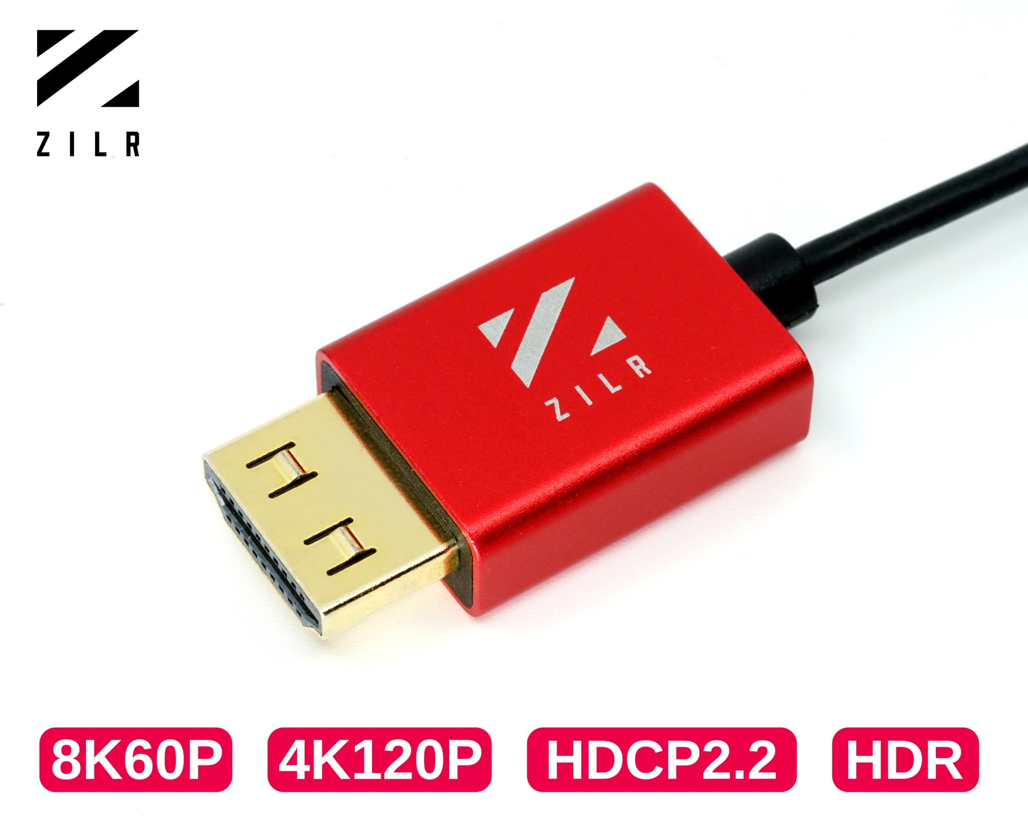 Cavo HDMI 8K 60Hz (50cm) - Hyper Thin Ultra High Speed HDMI 2.1 (Full to Micro) con Secure Connector, Micro HDMI, 48 Gbps, HDR10+, eARC, Dolby Vision, Ultra Sottile e flessibile