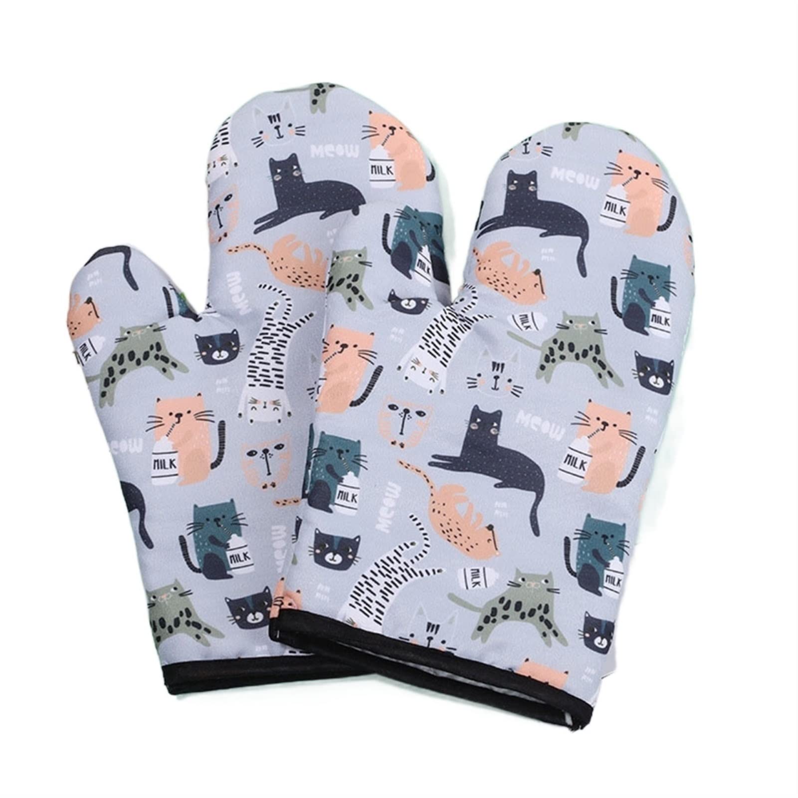 Gants résistants à la Chaleur et aux brûlures, antidérapants, en Coton, for Four à Micro-Ondes, imprimé Chat, Accessoires de Cuisine, ustensiles de Cuisine