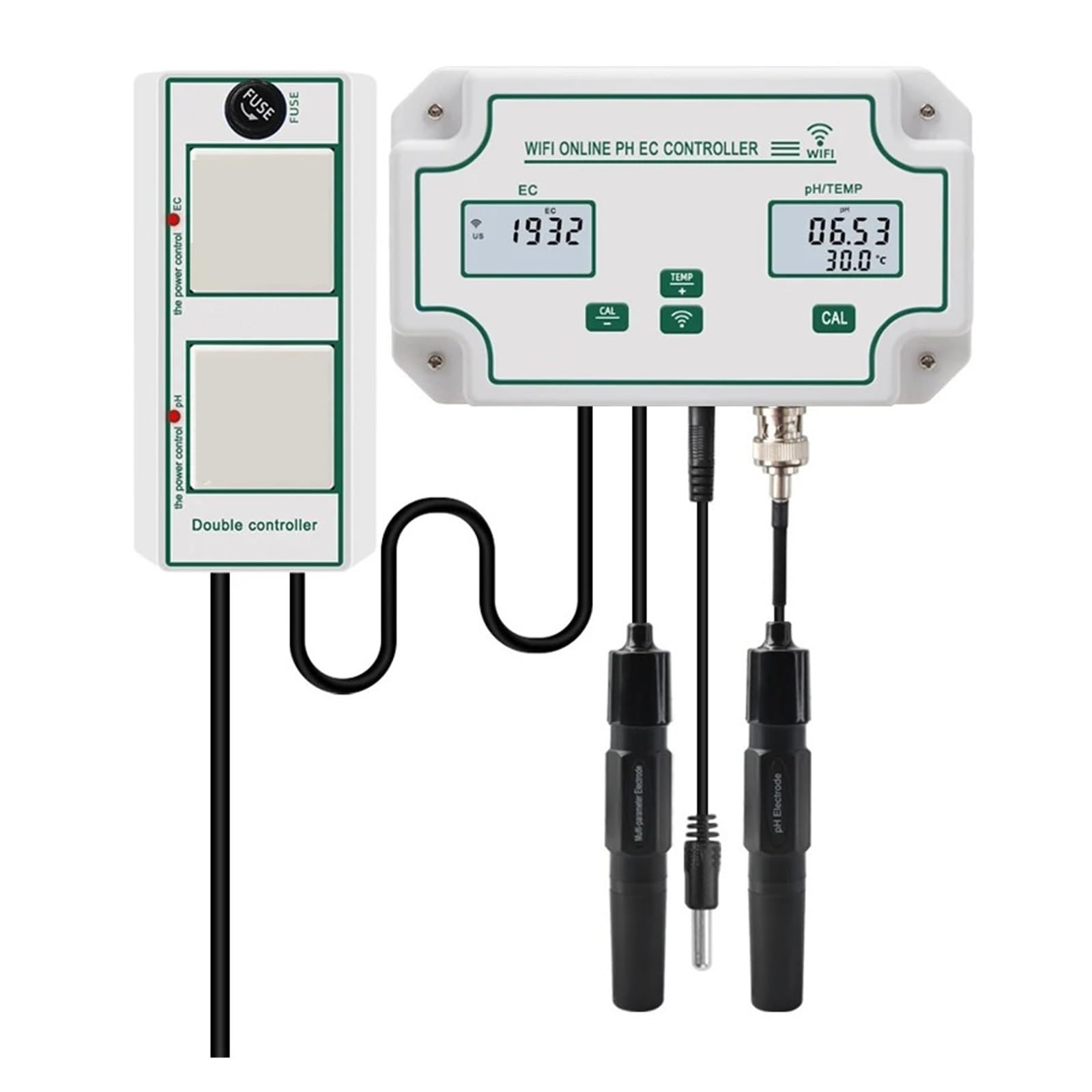 WiFi Online PH EC Meter Conducibilità Temp Tester di qualità Del'acqua Controller for Acquari Coltivazione Idroponica Fuori Suolo Misura Accurata