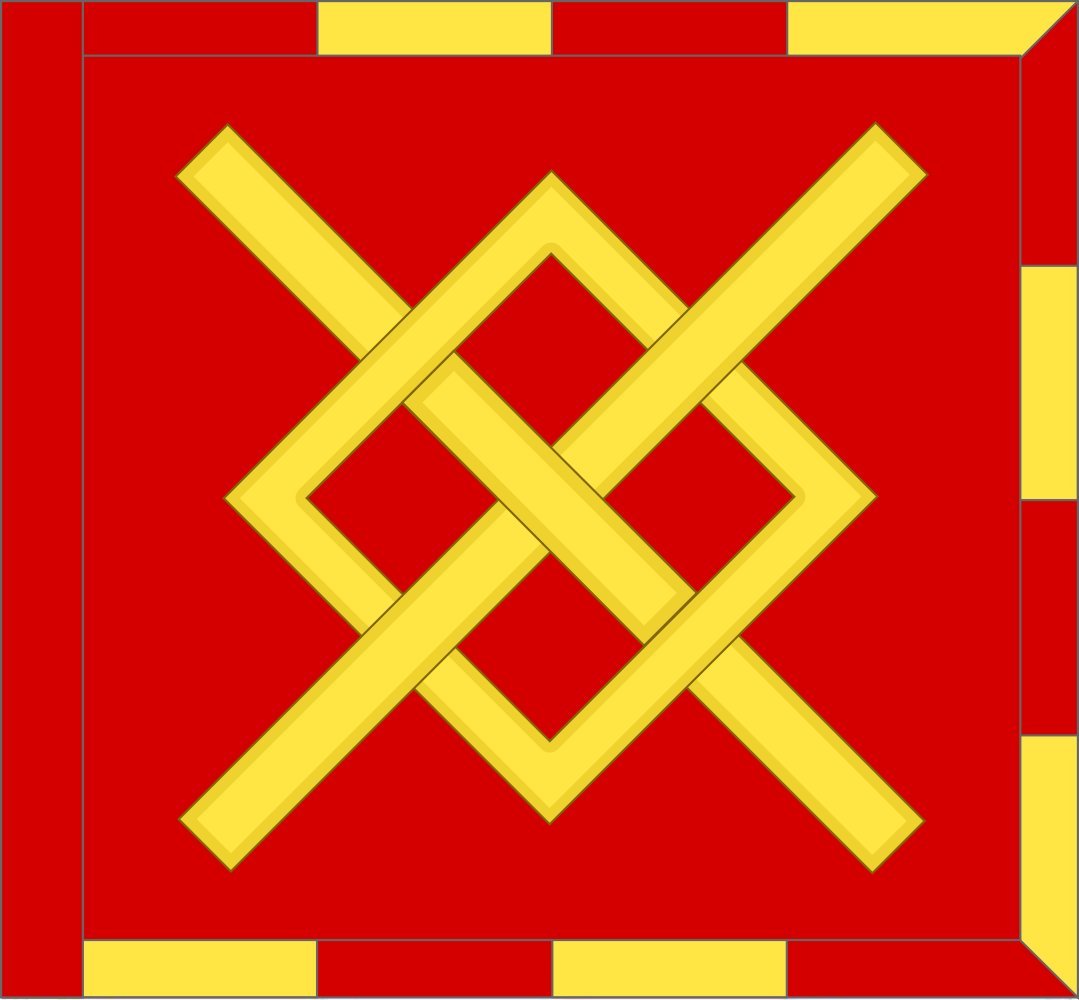 Drapeau Large Maltravers emblème héraldique haut de gamme de 1.35m² en tissu noble