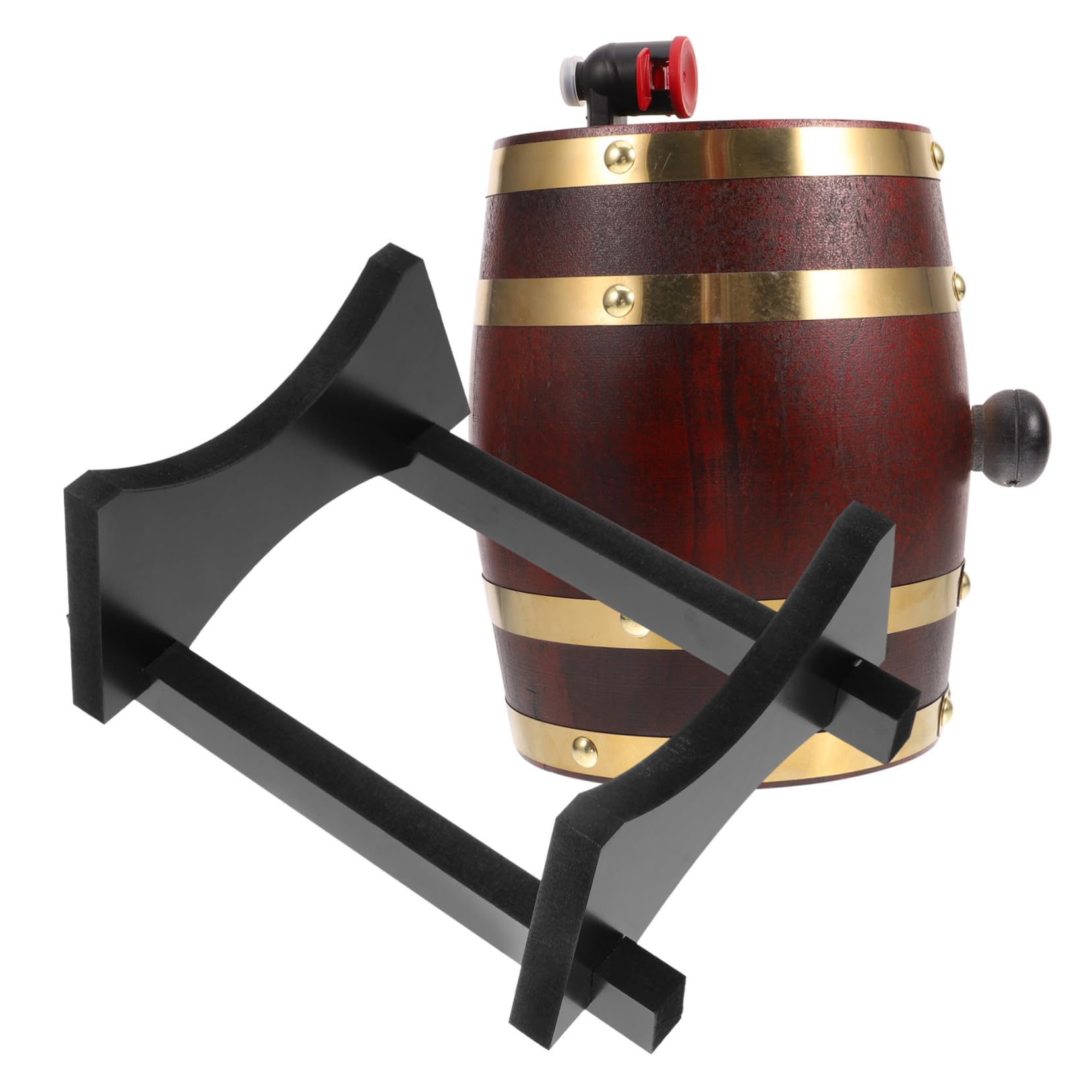 COLLBATH Small Oak Aging Barrel 3l Wooden Wine Barrel for Decor Beer Dispenser Stand for Home