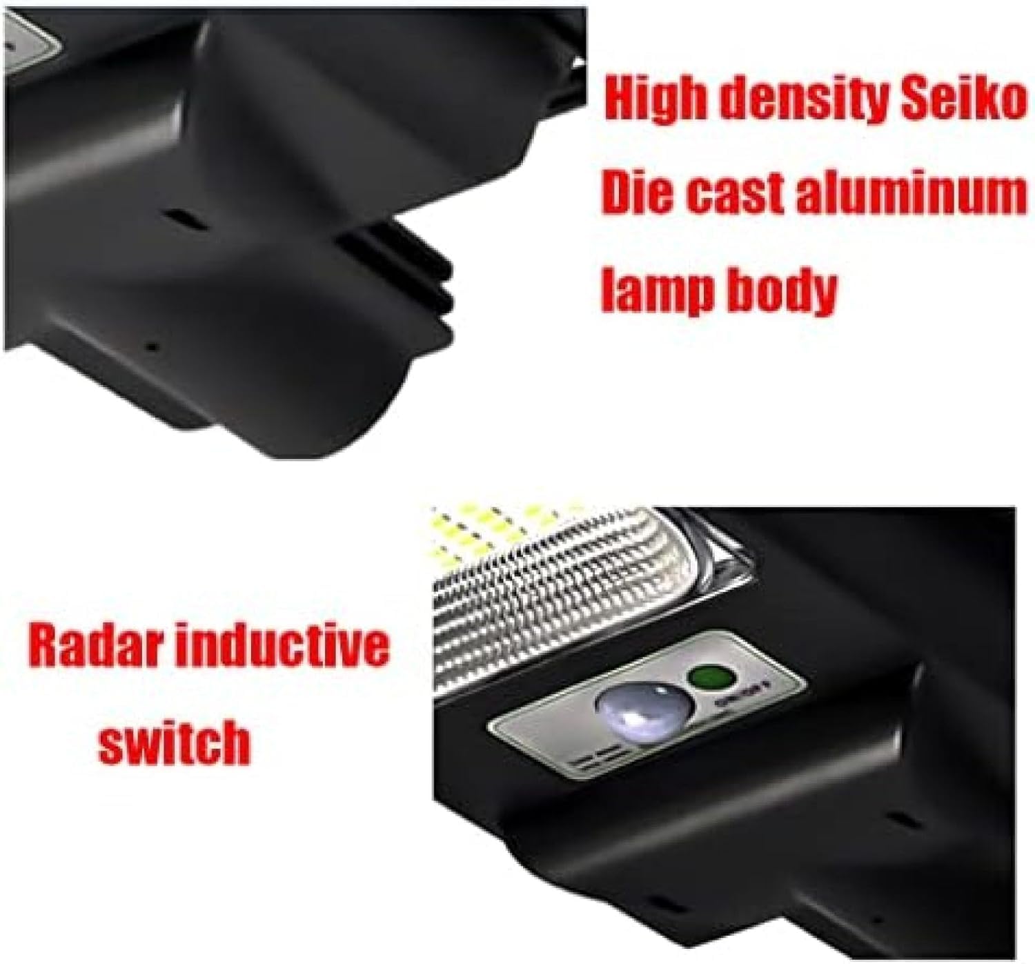 Réverbère à Induction Haute Puissance Réverbère Solaire Intégré Lumière LED étanche Extérieure Contrôle De La Lumière Radar Panneau Solaire en Silicium Polycrista, 200W