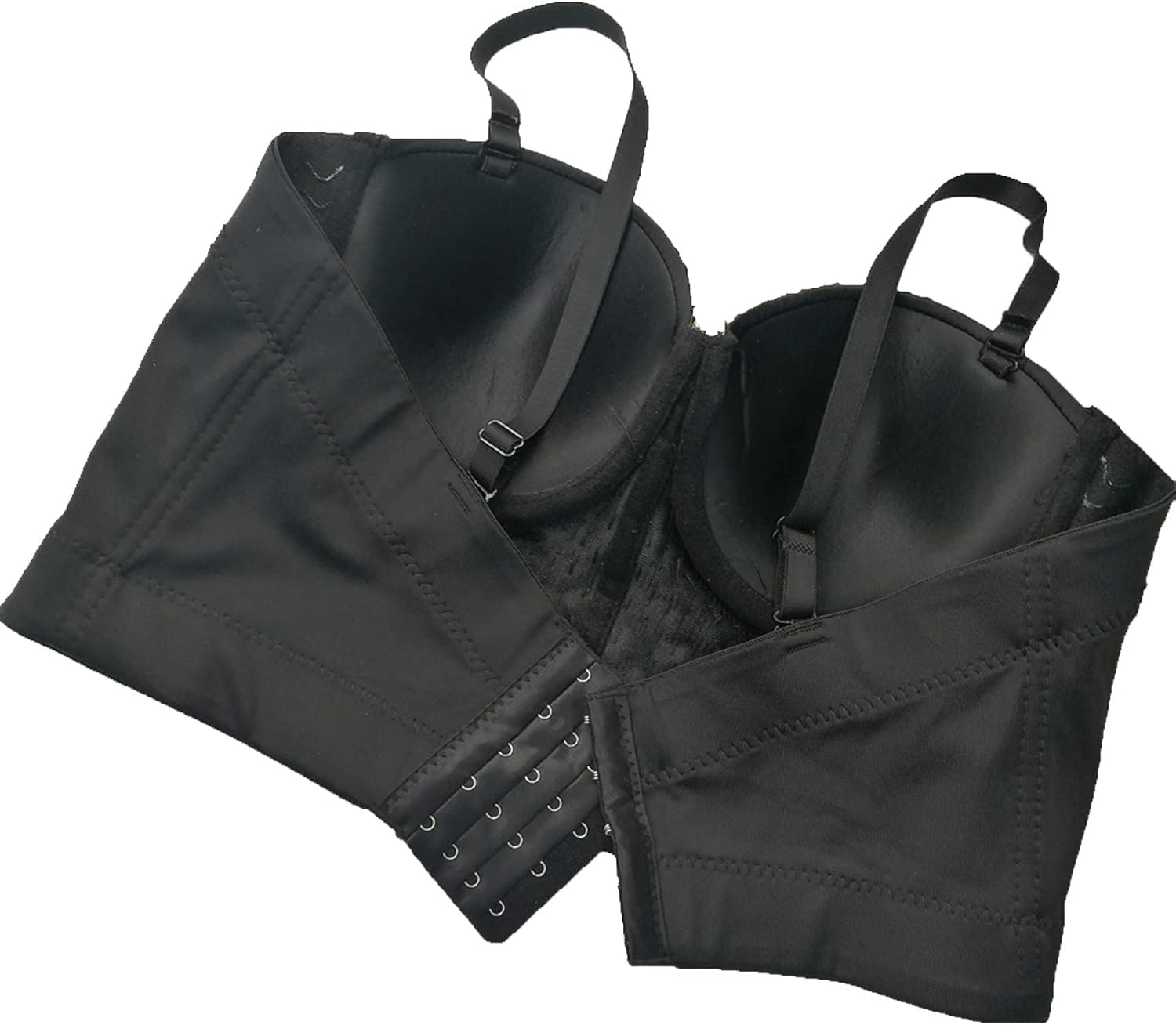 Women's Bustier Crop Top Mesh Corset Top Push up Rhinestone Diamond Bra Club Party Vest - Image 5