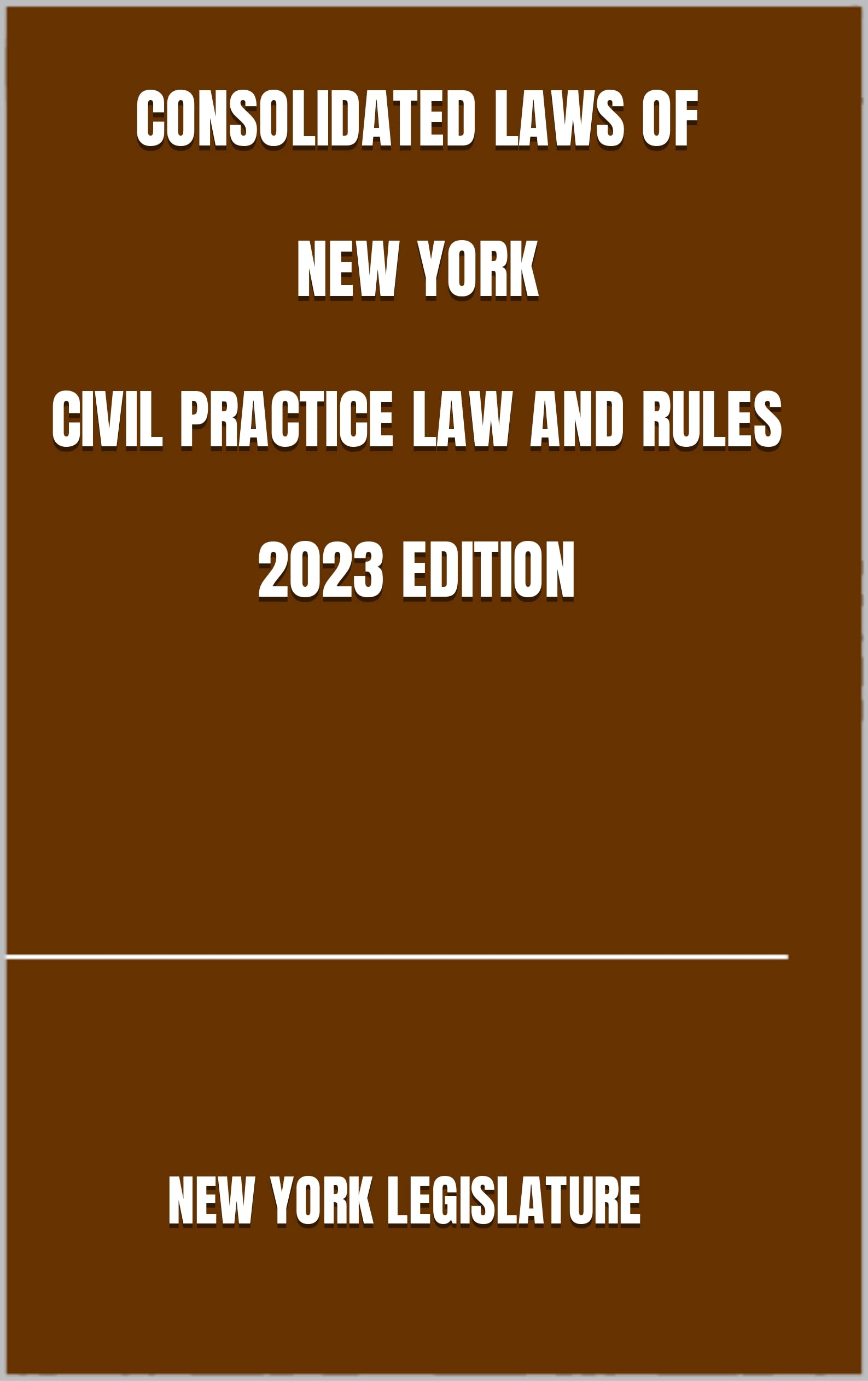 CONSOLIDATED LAWS OF NEW YORK CIVIL PRACTICE LAW AND RULES 2023 EDITION