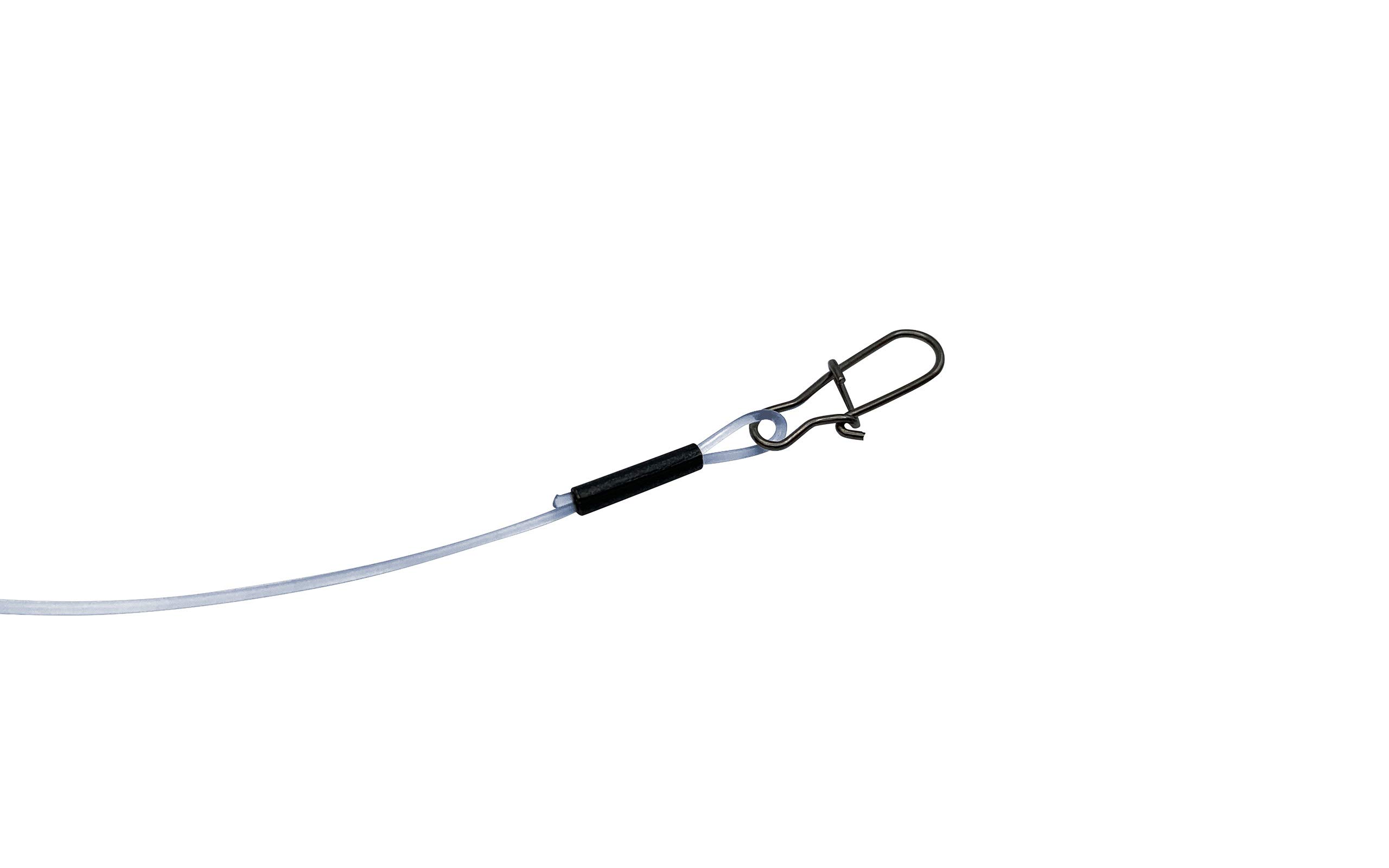 Bas De Ligne Titane Pour Brochet - Lot De 5 - 40cm/20kg - Avec émerillon Et Mousqueton
