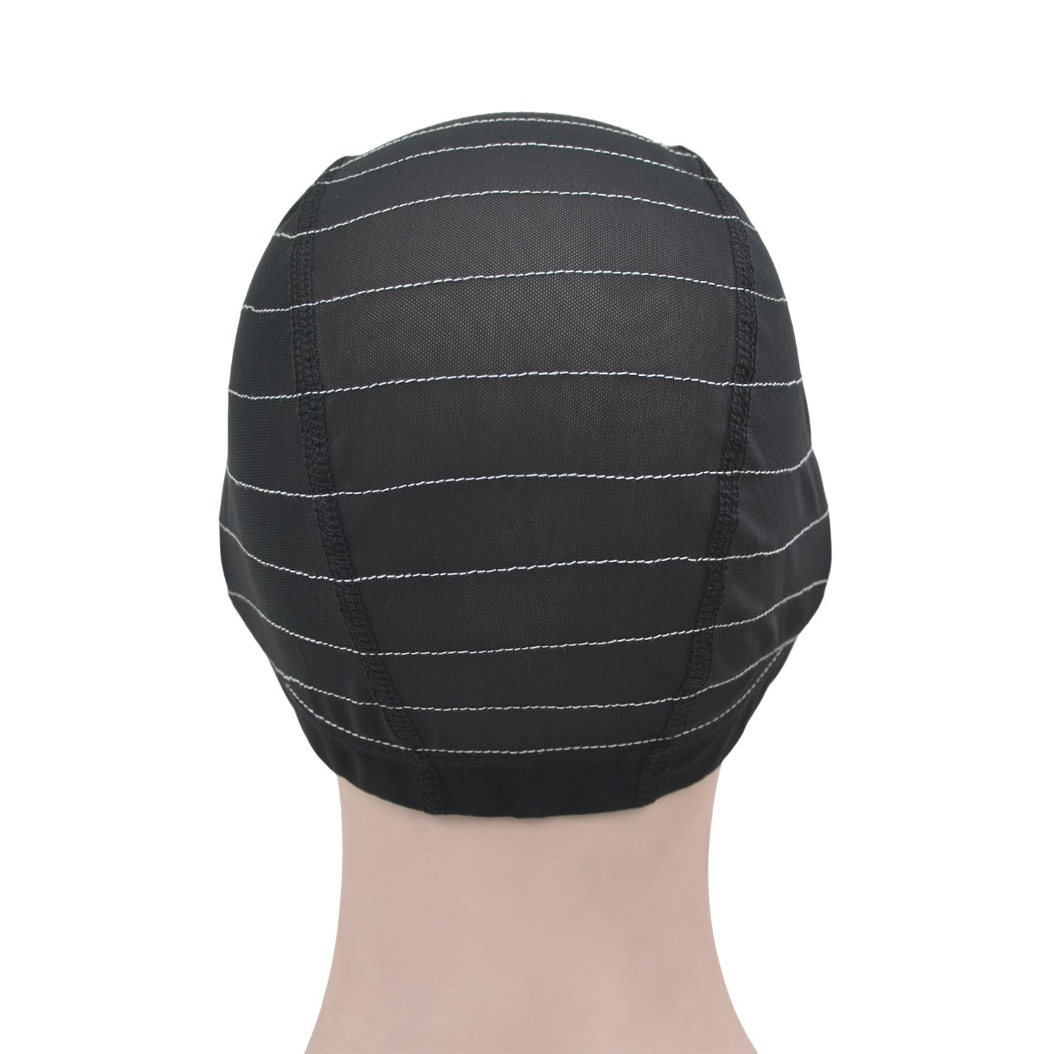 Cappello in filo bianco Elasticità Mesh Cappello Perrucca Cappello per principianti Tessutura per capelli Rete Nero(13x4 M)