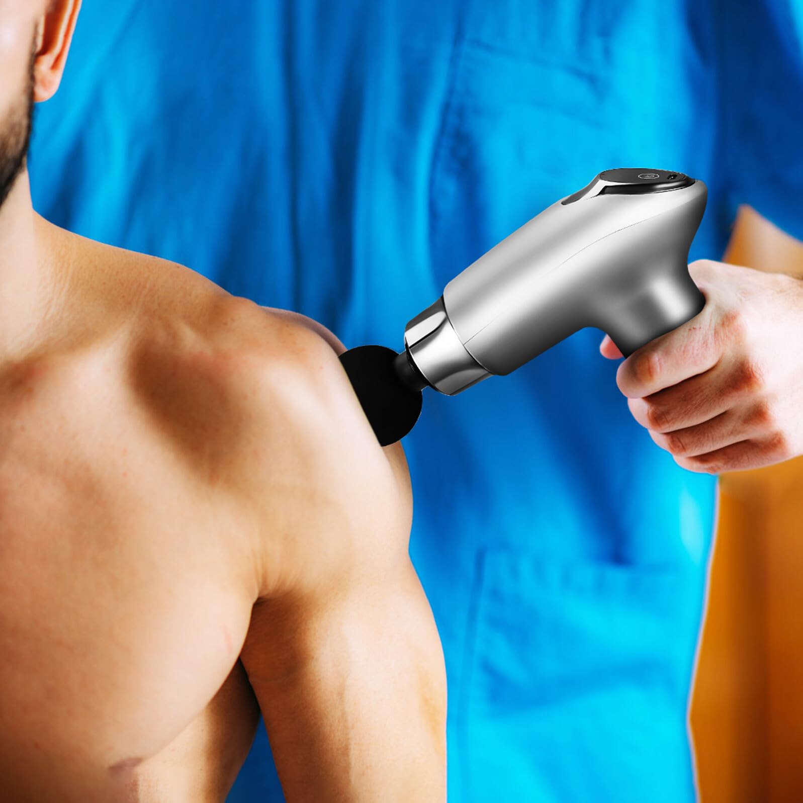 Yardenfun Massaggiatore Muscolare Percussioni Portatile Mini con Velocità Strumento per Rilassamento Muscolare Silenzioso per Ufficio Casa e Sportivi