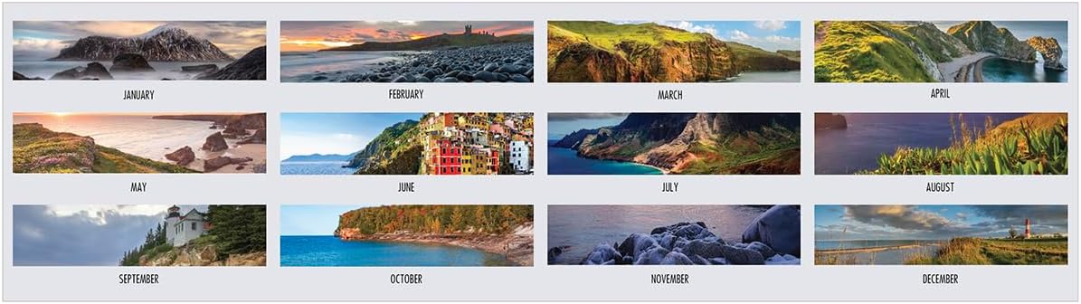 2025 House of Doolittle Earthscapes Coastlines 18.5-inch x 13-inch Monthly Desk Pad Calendar (1786-25)