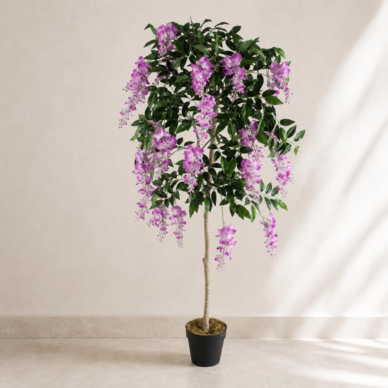 B&Q -  150Cm Artificial Light Pink Purple Wisteria Tree