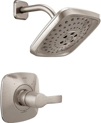 Miniatura 3 de Delta Faucet Tesla Serie 17 Kit de molduras de ducha de doble función con cabezal de ducha táctil H2Okinetic de tres pulverizaciones, cromado T17252