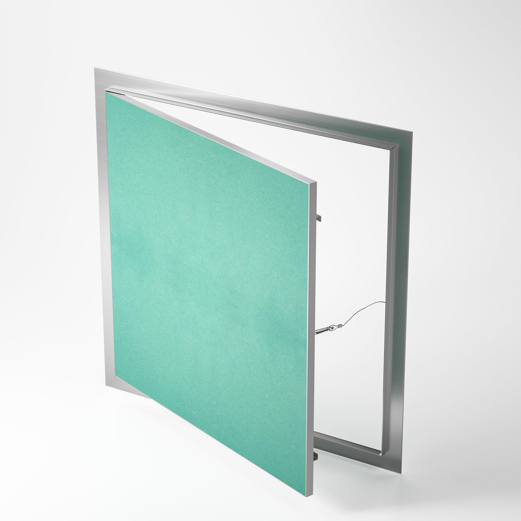Klapa rewizyjna do drzwi rewizyjnych, do drzwi rewizyjnych, aluminium, możliwość malowania na płaszczyźnie, Push-to-Open, na ścianę i sufit, 40 x 40 cm