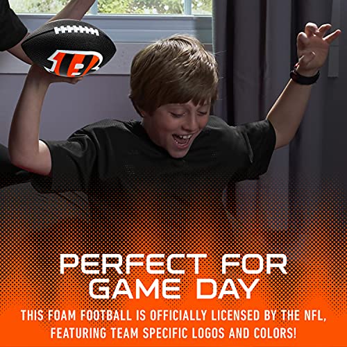 Image of Franklin Sports NFL Football - Kids Foam Football - Soft Junior Size 8.5 inch Ball with 3D Logos - Perfect for Gameday + Tailgates