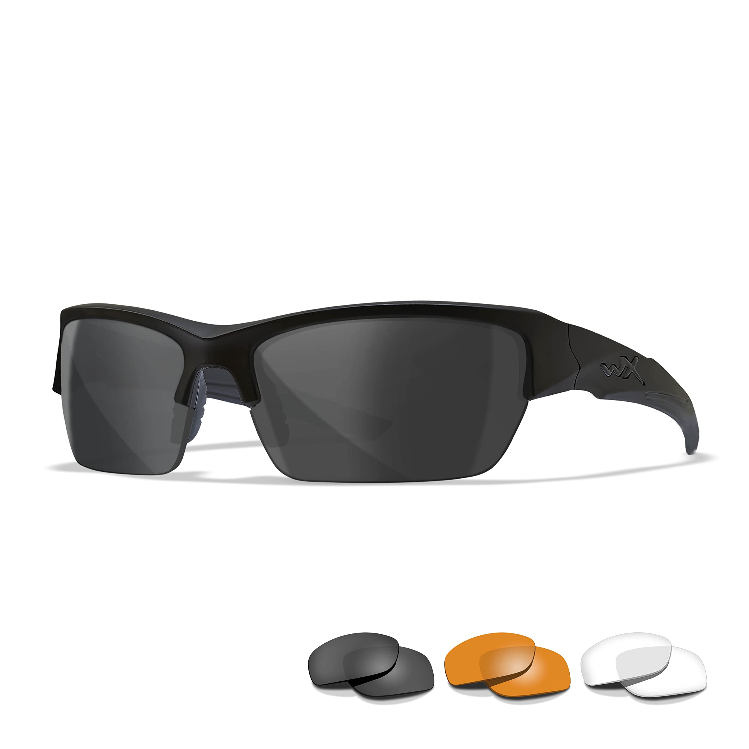 Wiley X │ WX Valor Sportsbrille Herren Schutzbrille Sonnenbrille │ Taktische Militärische Airsoft Brille │ Laufbrille Radfahren Fahrt Wandern Fischen Outdoor MTB Brille
