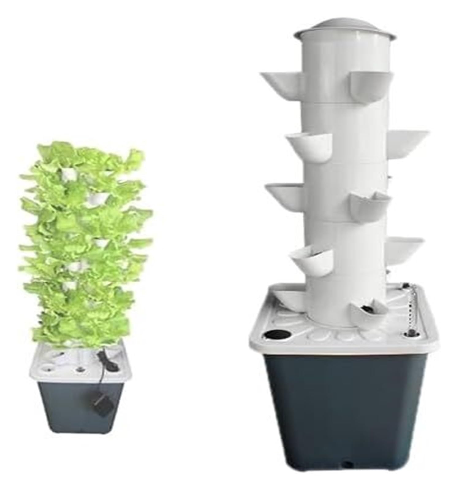 Sistema de cultivo hidropónico para interiores, Torre de sistema cultivo aeropónico, kit hidropónico con temporizador bomba, jardín vertical interior((25 holes))