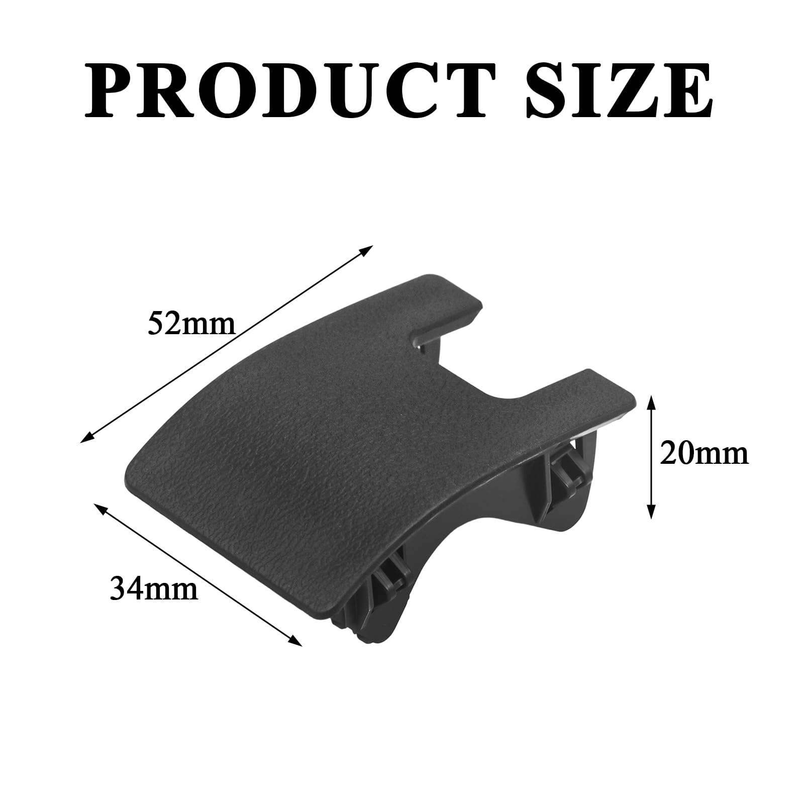 Pulchra 2 Pcs Car Child Seat Slot Trim Cover Compatible with Nissan Qashqai 2014-2022, Black Rear Seat Anchor Cover, Replace L0355523 - Image 2