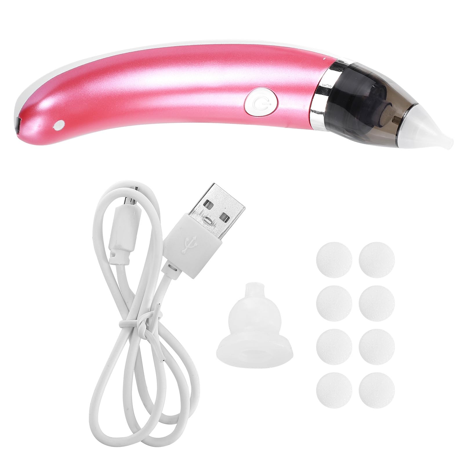 Electric Nose Cleaner for Babies 8 Replacement Sponges, Handheld Nasal Aspirator for Nasal Congestion and Mucus Removal